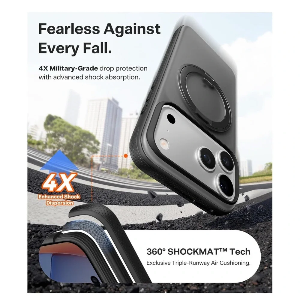 TORRAS 360‎ Magnetic Stand for iPhone 17 Pro Max Case, [Fit for MagSafe]